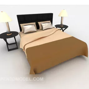 Neo-classical Furniture Bed 3d model