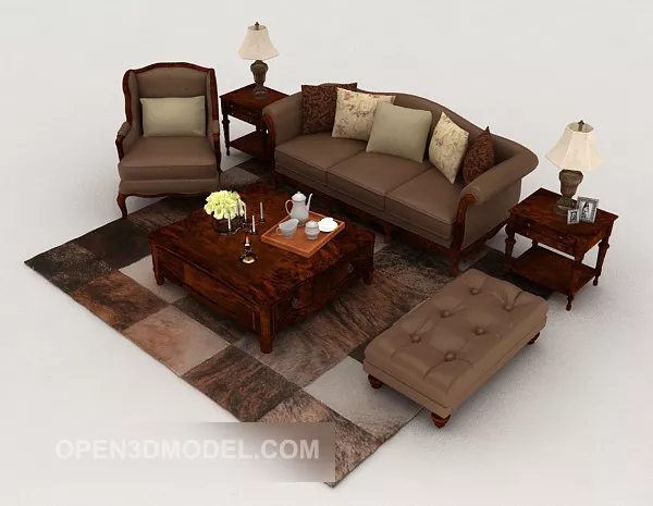Neo-classical Home Sofa Furniture 3d model Neo-classical Home Sofa Furniture 3d model