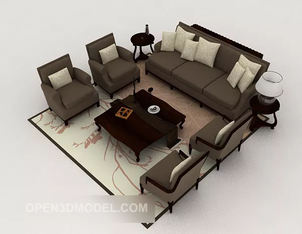 Neo-classical Style Sofa Furniture 3d model Neo-classical Style Sofa Furniture 3d model