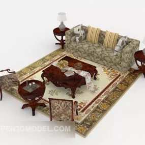 Neo-classical Style Home Sofa Furniture 3d model