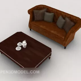 Neo-classical Style Multiplayer Sofa 3d model