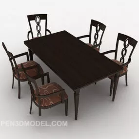 Neo-classical Style Table And Chair Sets 3d model