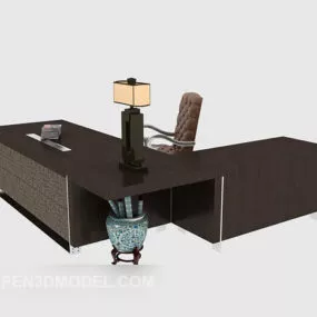 Furniture Set Of Chinese Desk Chair 3d model