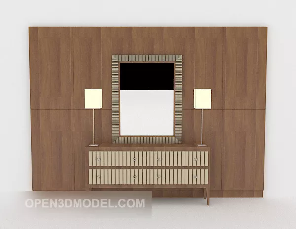 Chinese Background Wall 3d model Chinese Background Wall 3d model