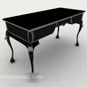 Modern Chinese Black Desk 3d model