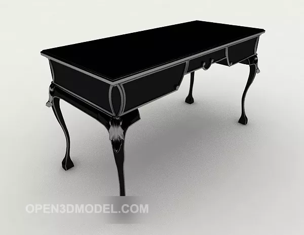 Modern Chinese Black Desk 3d model Modern Chinese Black Desk 3d model
