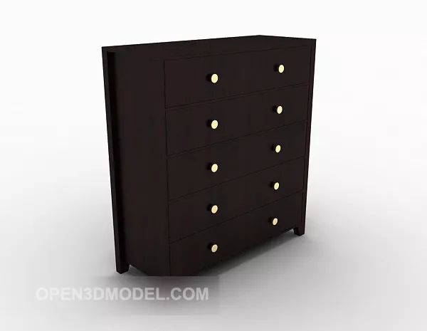 Chinese Brown Side Cabinet 3d model Chinese Brown Side Cabinet 3d model
