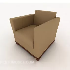 New Chinese Brown Single Sofa 3d model