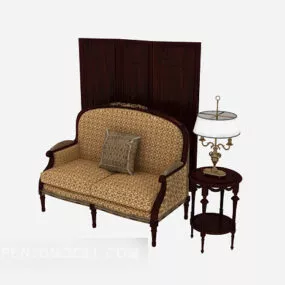 Modern Chinese Double Sofa 3d model