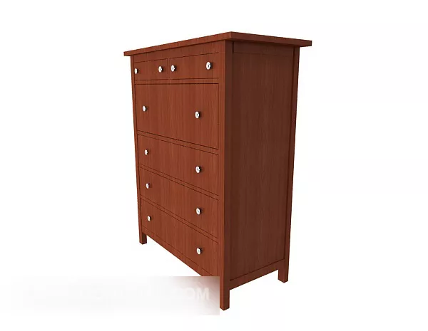 Chinese Drawer Cabinet Red Wood 3d model Chinese Drawer Cabinet Red Wood 3d model