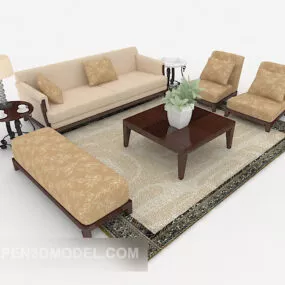 New Chinese Furniture Sofa 3d model