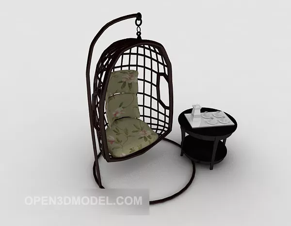 Modern Chinese Hanging Rattan Chair 3d model Modern Chinese Hanging Rattan Chair 3d model