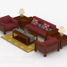 Chinese Home Combination Sofa 3d model