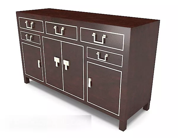 Modern Chinese Home Side Cabinet 3d model Modern Chinese Home Side Cabinet 3d model