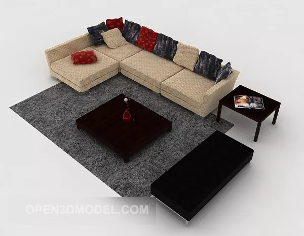 New Chinese Home Simple Combination Sofa 3d model New Chinese Home Simple Combination Sofa 3d model