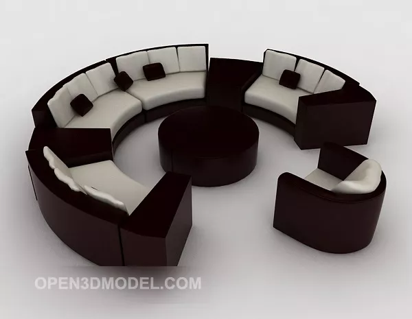 New Chinese Round Combination Sofa 3d model New Chinese Round Combination Sofa 3d model