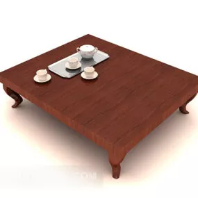 Chinese Simple Coffee Table Red Wood 3d model