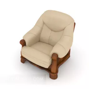 Modern Chinese Simple Single Sofa 3d model
