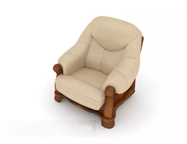 Modern Chinese Simple Single Sofa 3d model Modern Chinese Simple Single Sofa 3d model