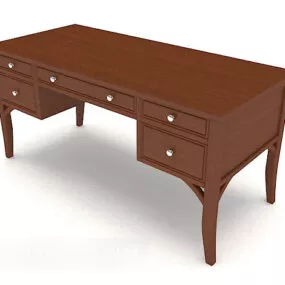 New Chinese Simple Wooden Desk 3d model