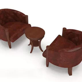Modern Chinese Sofa Table And Chair 3d model