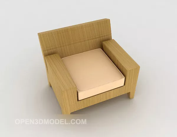 Brown Chinese Style Single Sofa 3d model Brown Chinese Style Single Sofa 3d model