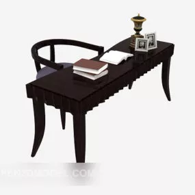 Chinese Wooden Desk 3d model