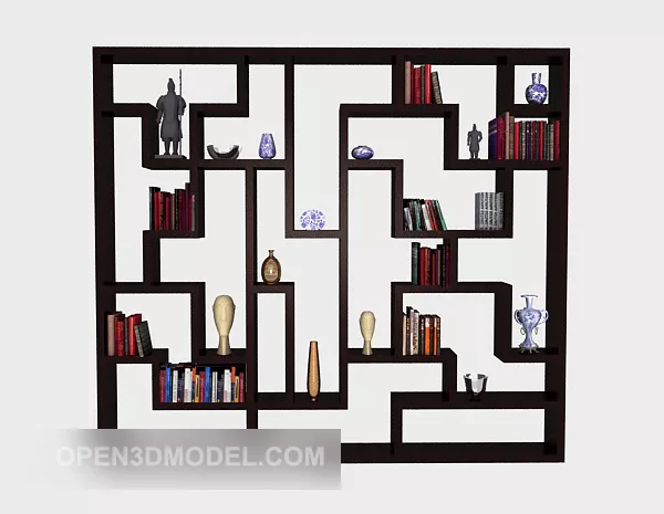 New Chinese Wooden Display Cabinet 3d model New Chinese Wooden Display Cabinet 3d model