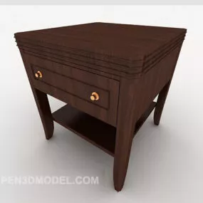 Chinese Wooden Square Coffee Table 3d model