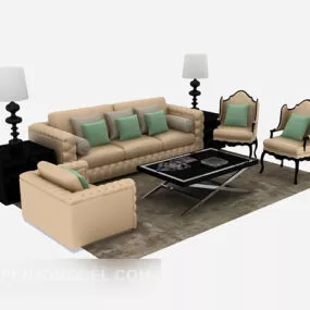 European Combination Sofa 3d model
