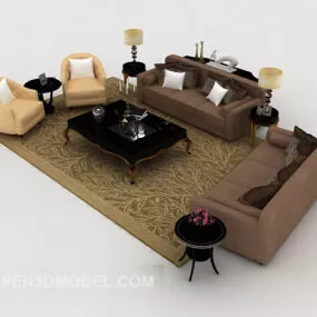 Modern European Style Sofa 3d model