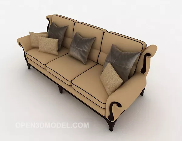 Ancient Leather Multi Seaters Sofa Design 3d model Ancient Leather Multi Seaters Sofa Design 3d model