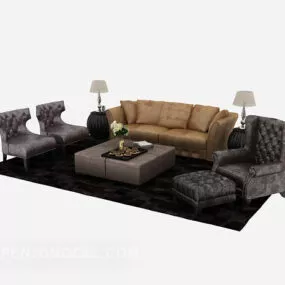 Noble Breath European Multiplayer Sofa 3d model