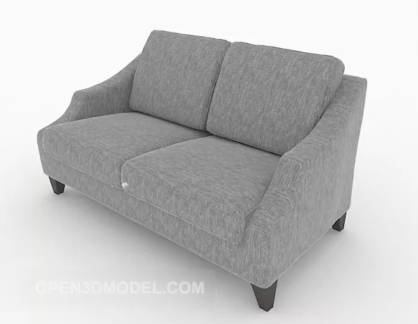 Nordic Grey Double Sofa 3d model Nordic Grey Double Sofa 3d model