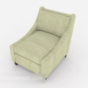 Nordic Light Green Single Sofa 3d model
