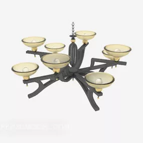 Nordic-style Craft Chandelier Design 3d model