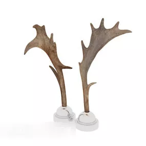 Nordic Wooden Antler Spout 3d model
