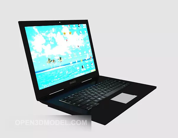 Notebook Home Computer 3d model Notebook Home Computer 3d model
