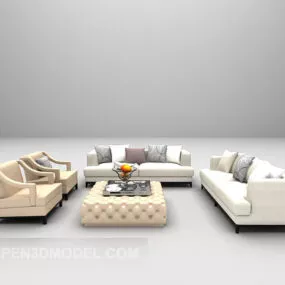Now White Combination Sofa Furniture 3d model