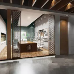 Office Working Room Furniture Interior 3d model
