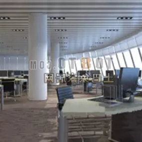 Office Hall Interior Design 3d model