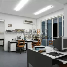 Office Company Space Interior 3d model