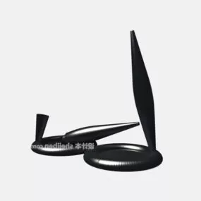 Black Desk Decoration Ware 3d model
