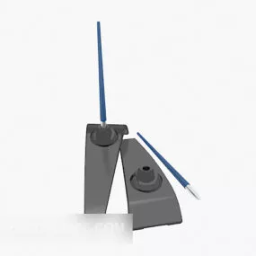 Office Black Pen Rack 3d model