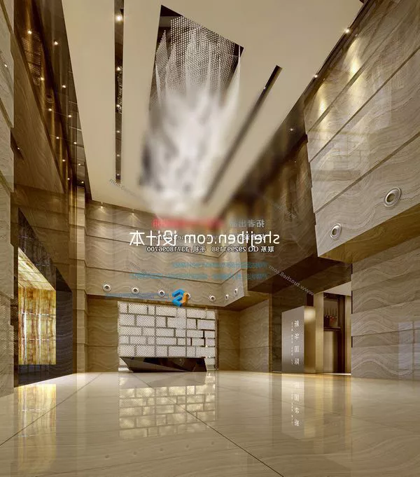 Office Building Hall Space Interior 3d model Office Building Hall Space Interior 3d model