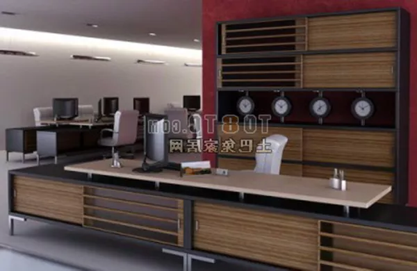 Western Office Furniture With Furniture Interior 3d model Western Office Furniture With Furniture Interior 3d model