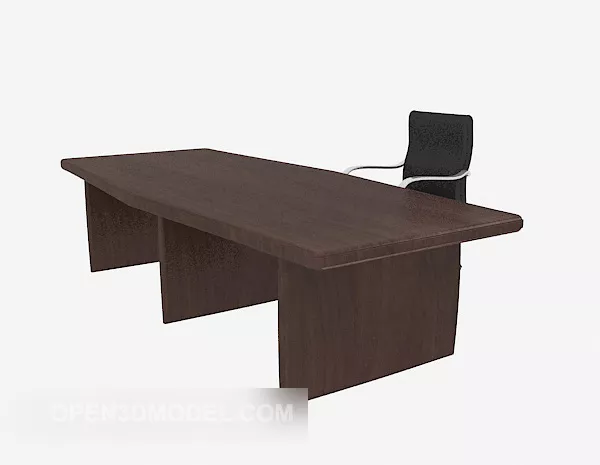 Office Wood Work Table 3d model Office Wood Work Table 3d model
