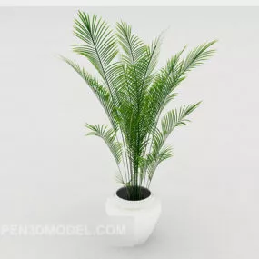 Office Green Potted Plant 3d model