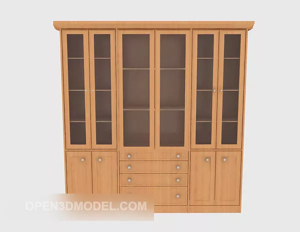 Office Large Bookcase 3d model Office Large Bookcase 3d model