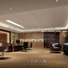 Boss Office Room 3d model